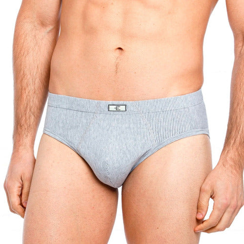 Pack X2 Slip Calzoncillo Hombre Eyelit Rayado Art. 304 1