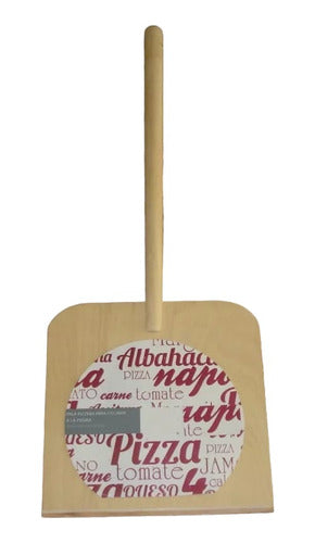 Nacional Pizzera Wood Paddle with Long Handle 0