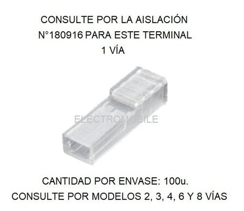 Nº 517 Terminal De Latón Hembra 6,3mm Con Traba X100u. Lct 1