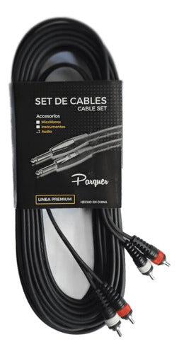 Parquer RCA Male to RCA Male Audio Cable 10 Meters 0