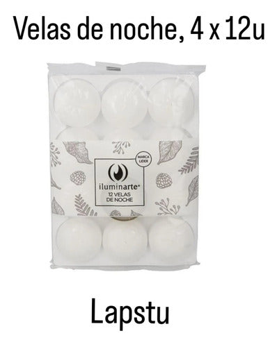 Velas De Noche 4 Pack X 12c/u, 48 Velas En Lapstu 0