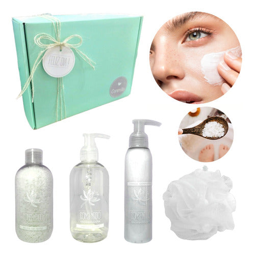 Relax and Unwind with our Luxurious Jasmine Aroma Spa Gift Box! - Set Kit Caja Regalo Mujer Box Jazmín Aroma Relax Spa N129