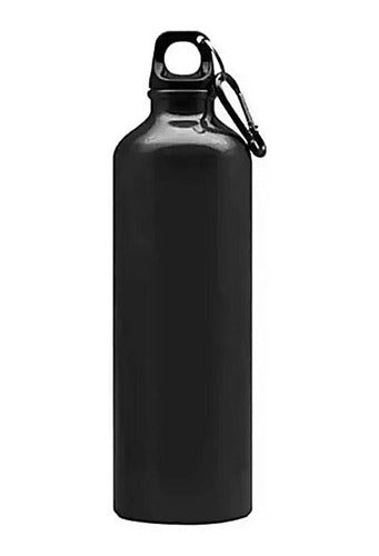 Metallic Aluminum Sports Water Bottle with Screw Cap and Hook 800ml 5
