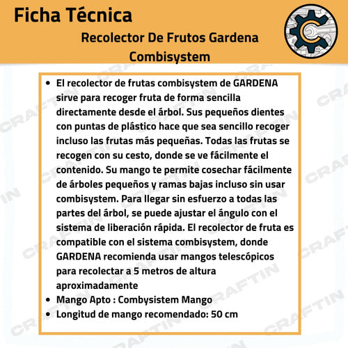 Recolector De Frutos Gardena Combisystem 03115-20 1