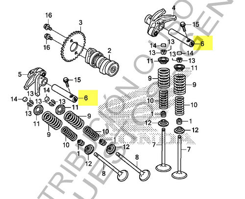 Eje De Balancin Por Unidad Honda Cb250 Original Genamax 1