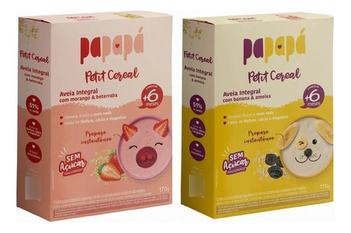 Kit 2 Cereal Infantil Papapá Aveia 2 Sabores 170g 0