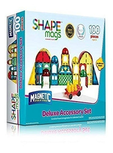 Magnetic Stick N Stack Award Winning 100 Piece Deluxe Shape Set 1