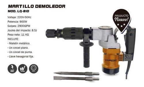 Martillo Demoledor Hexagonal 900 W 8,5 J Lusqtoff Lq-810 1