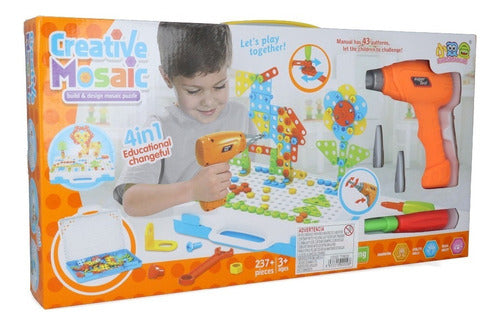 Generic 4 In 1 Mosaic Educational Game Set - 237 Pieces 0