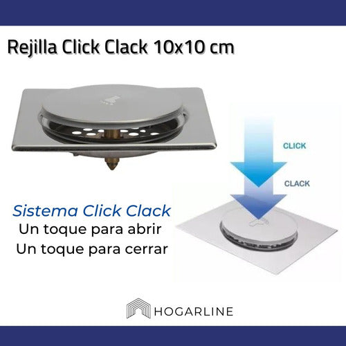 Rejilla Anti Insectos Click Clack 10 Cm X 10 Cm 2