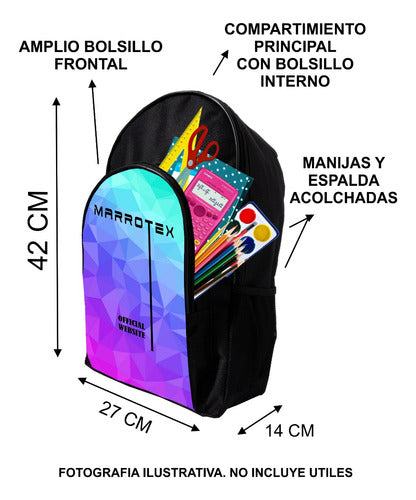 Marro Mochila +2 Carpetas + Cartu De Bts K-pop #219 2