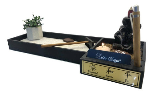 Zen Garden with Smoke Fountain for Desktop - Ideal for Offices 3