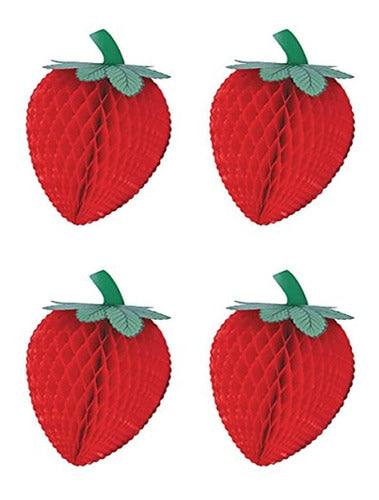 Beistle 4 Piece Strawberrys, 8" 0