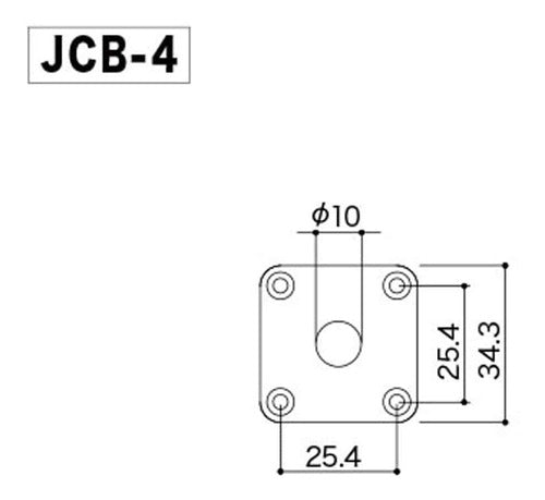 Jack Plate Tipo Les Paul Gotoh  Jcb-4s (black) - Bulk 1