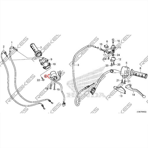 Honda Comando Arranque XR 190 Original Right Side Kk 2