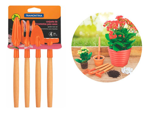 Luperstore Set Herramientas Jardin 4 Piezas Tramontina Maceta Plantas 0