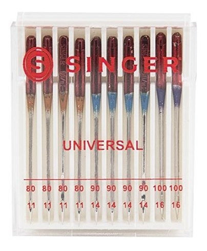 Singer Universal Regular Point Machine Needles (20-count 80/11, 90/14, 100/16) 1