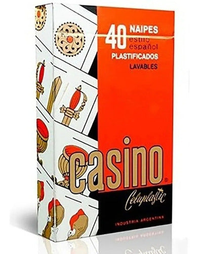 Spanish Playing Cards 40 Casino X 6 Units - Blue/Red 6