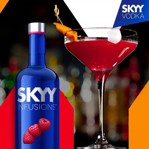 Vodka Skyy Raspberry Flavored Strawberry 750ml 01Almacen 3