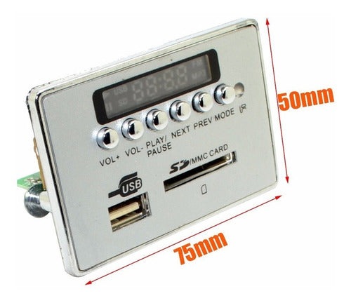 MP3 USB/SD/FM/AUX Module with Remote Control Equalizer 12V 1
