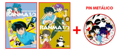 IVREA Combo Ranma 1/2 Vol. 7 Y 8 + Pin - Manga 0