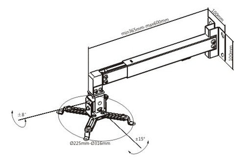 Brateck Wall Mount with Arm for Projector 1