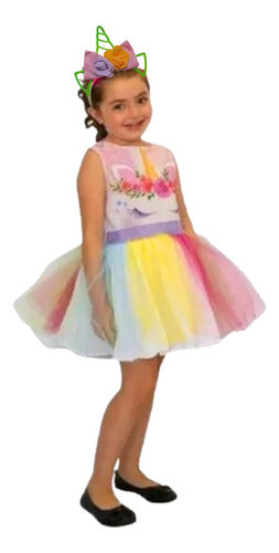 New Toys Unicorn Costume Rainbow Tutu with Headband 0