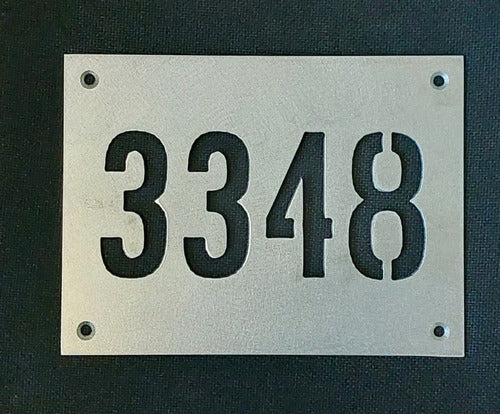 Numero De Puerta En Acero Inoxidable 23x15cm 1