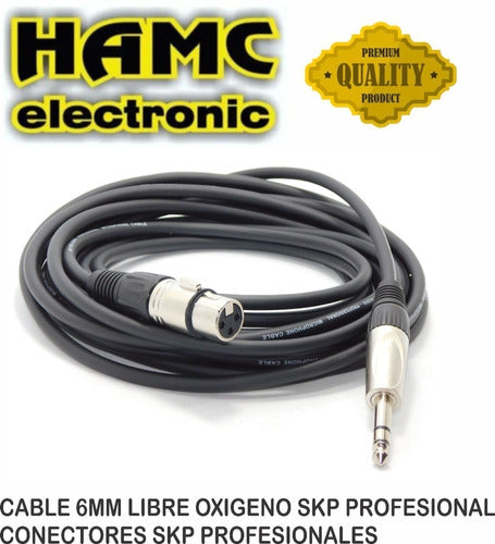 HAMCelectronic XLR Female to Balanced Plug Audio Adapter Cable 1m 2