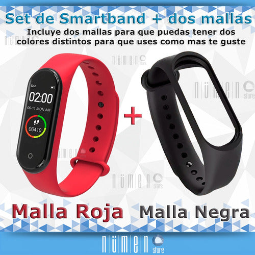 Smart Watch Smart Band M4 New with Oximeter + 2 Straps 27