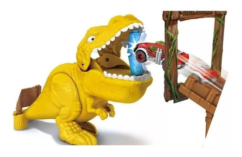 Metal Machines Pista Autos Rampa Y Dinosaurio T-rex Attack 6702 - Luico 3