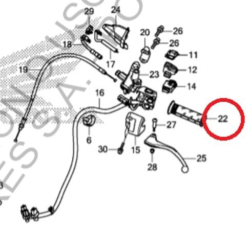 Manopla Puño Izquierdo Honda Pcx 150 - Power Bikes 1