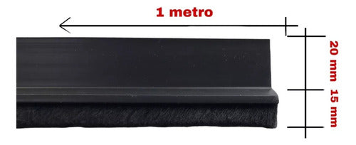 SealPro 1 Meters Low Door Self-Adhesive Hard Brush Threshold 1