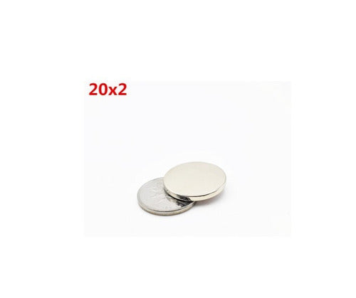 Imã De Neodímio Disco 20mm X 2mm * 10 Peças * 20x2 Mm 7