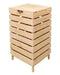 Square Wooden Laundry Basket with Reversible Lid and Handle 0