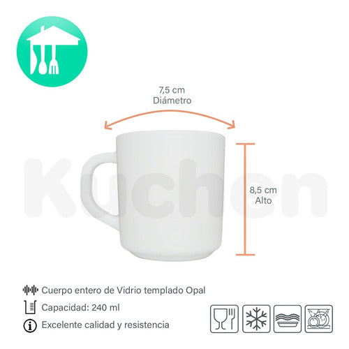 Durax Set Vajilla Completa De Vidrio Para 6 Personas Kuchen 6