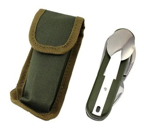 Juego De Cubiertos Plegables Camping , Militares ,+ Regalo 0