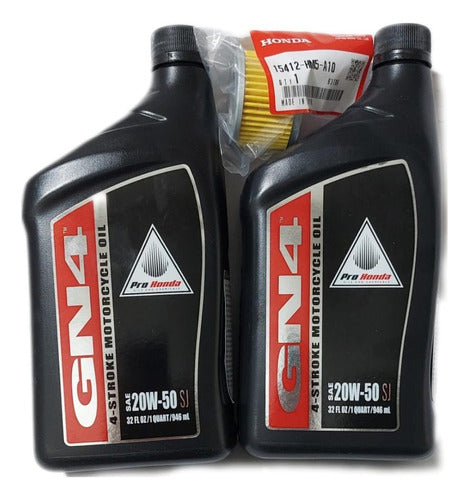 2 Aceite Gn4 20w50 + 1 Filtro Aceite Honda Xr Tornado Origin 0