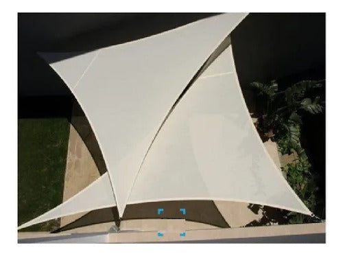 Toldo Vela Sombra, Granizo 3*4*3 Triangulo Blanco Doble Tela 1