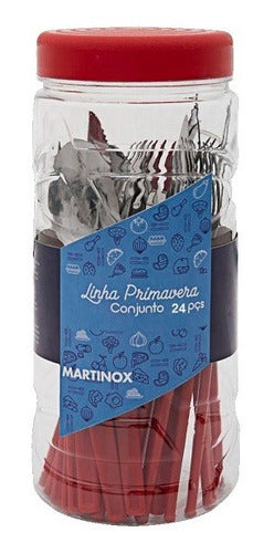 Martinazzo Juego 24 Piezas Rojo Pote Primavera 0