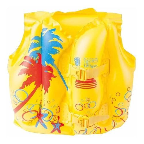 Inflatable Children's Life Jacket Tropical Pool Beach 0