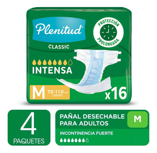 Plenitud Classic Adult Diaper M and G x 16 Pack x 4 1