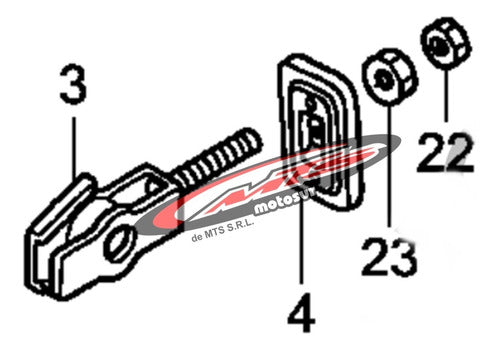 Estira Cadena Completo Original Tornado Cbx 250 Xre Moto Sur 3