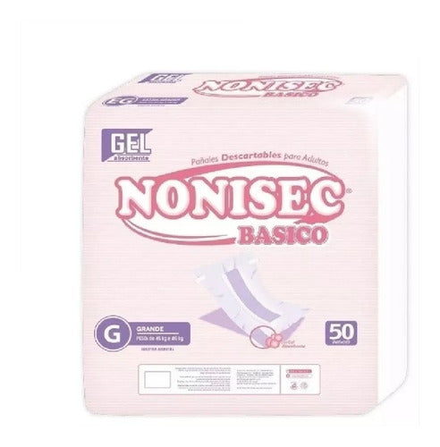 Nonisec Large Basic Straight Diapers x 100 Diapers 0