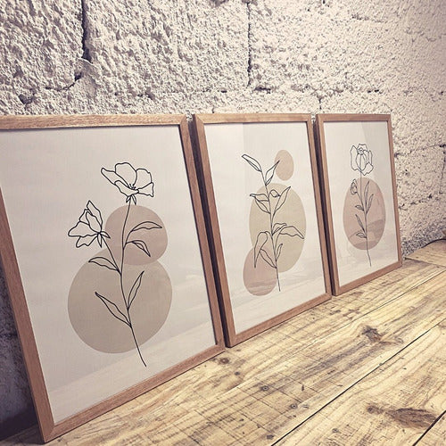 Algo Lindo Set of 3 Personalized Abstract Botanical Frames 1