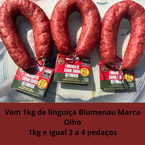 Linguiça Blumenau Defumado Pura Sul Tradicional 1kg Colonial 1