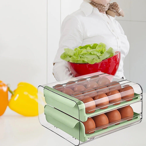 Clicshop Double Layer Egg Organizer 7