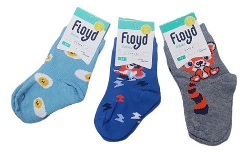 Floyd Baby Socks Pack of 3 Assorted Sizes 00 and 0 0