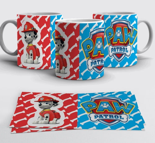 Kit Diseños Plantillas Tazas Paw Patrol Sublimación M1 7