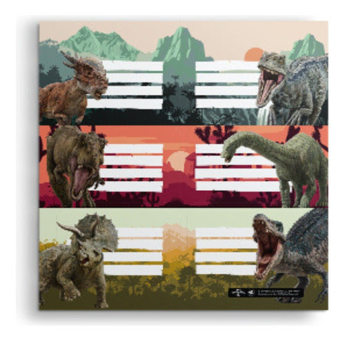 Mooving Jurassic World School Label License X1 0